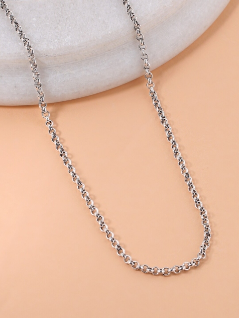 

VIRAASI Women Silver Toned 3-in-1 Convertible Brass Chain