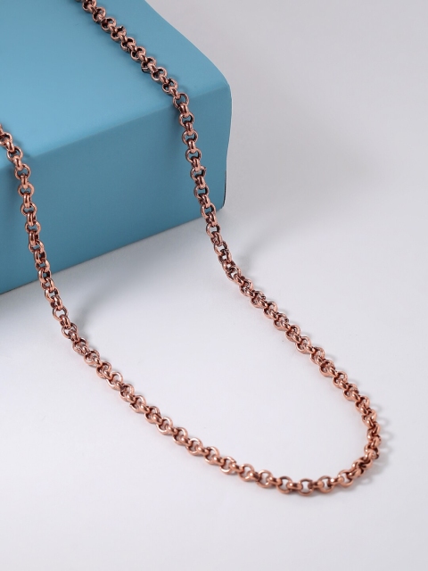 

VIRAASI Women Rose-Gold-Toned 3-in-1 Convertible Brass Chain