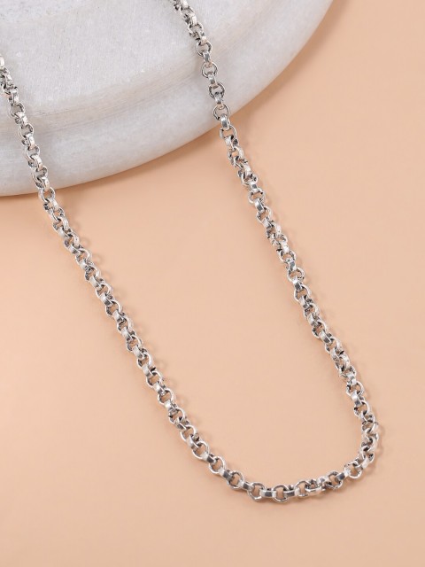 

VIRAASI Women Silver Toned 3-in-1 Convertible Brass Chain