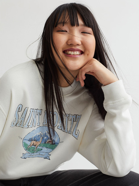 

H&M Women White Sweatshirt