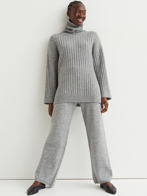 

H&M Women Grey Knitted Trousers