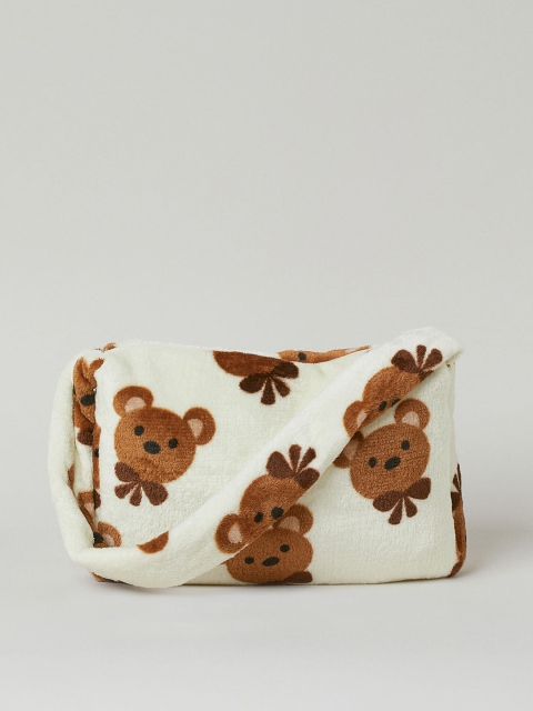 

H&M Women White Faux Fur Bag