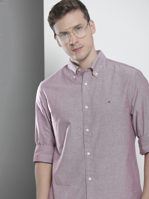 

Tommy Hilfiger Men Mauve Button-Down Collar Casual Shirt