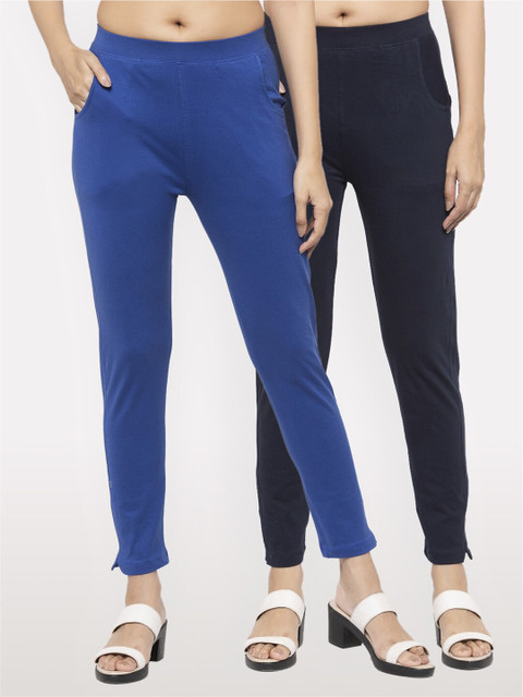 

NEUDIS Women Pack of 2 Blue Ankle Length Jeggings