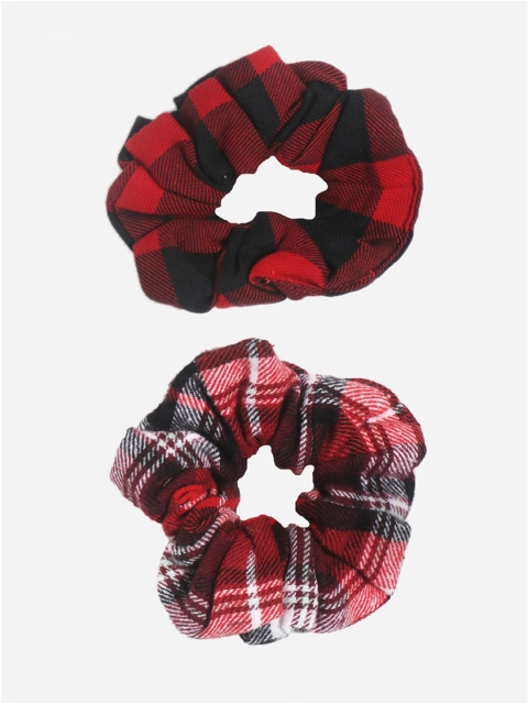 

Toniq Kids Girls Set Of 2 Red & Black Checked Christmas Scrunchies