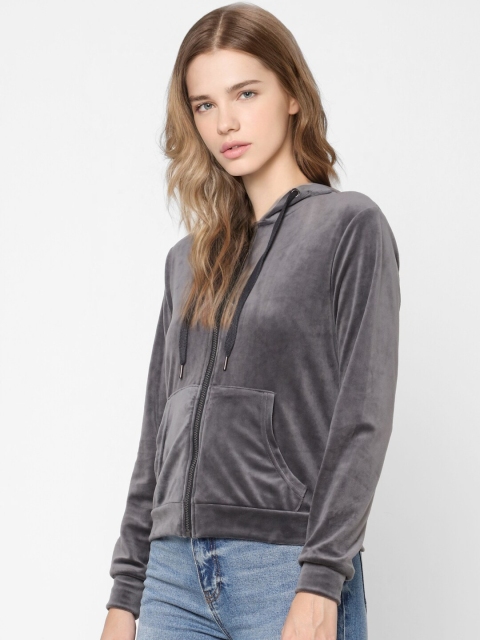 

ONLY Women Grey Hooded Sweatshirt