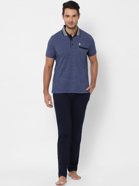 

Sweet Dreams Men Blue & Black Night suit