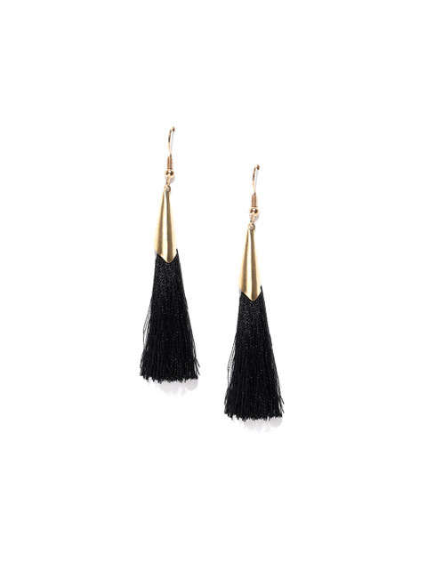 

OOMPH Black Contemporary Drop Earrings