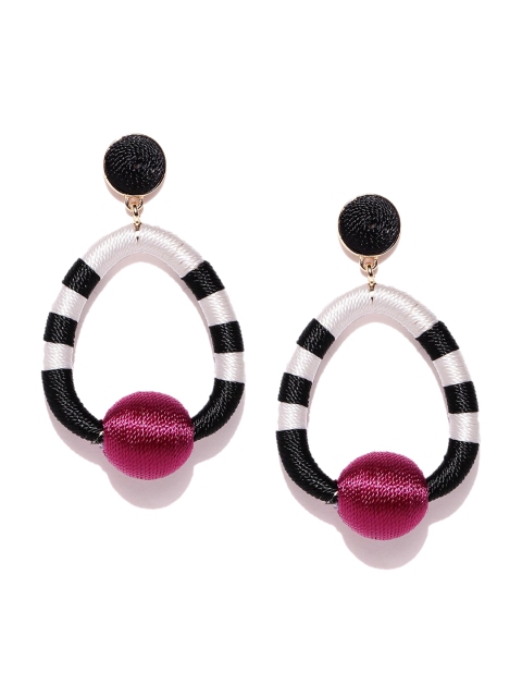 

OOMPH Black & White Contemporary Drop Earrings