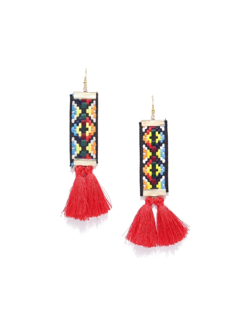 

OOMPH Red Contemporary Drop Earrings