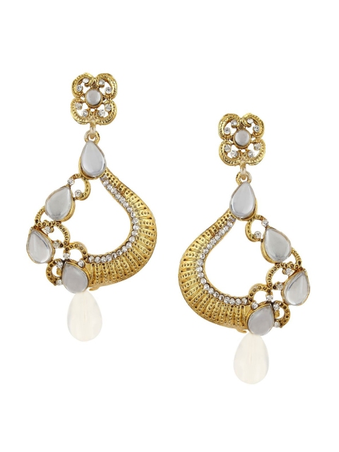 

OOMPH White Contemporary Drop Earrings