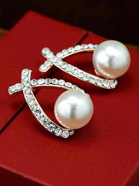 

OOMPH White Handcrafted Contemporary Studs