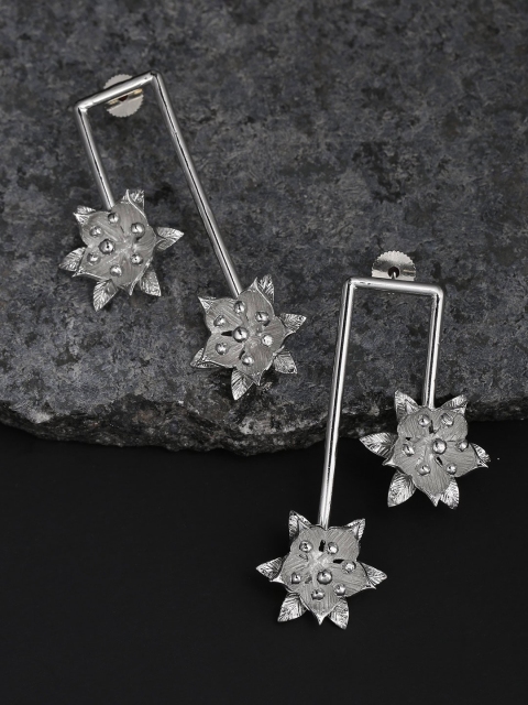 

PRITA Silver-Plated Contemporary Drop Earrings