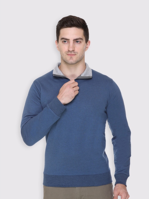 

Obaan Men Blue Cotton Fleece Sweatshirt