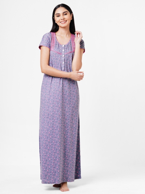 

Sweet Dreams Pink Printed Maxi Nightdress