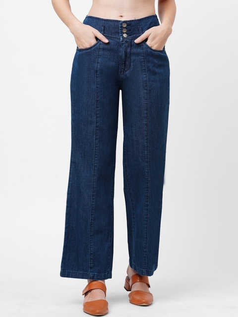 

Kraus Jeans Women Blue Wide Leg High-Rise Jeans