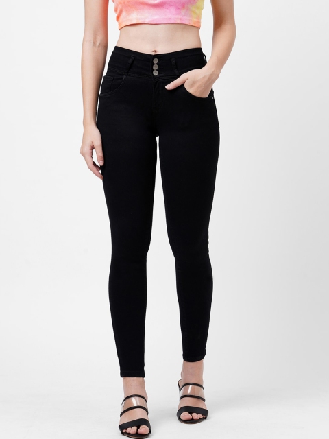 

Kraus Jeans Women Black Skinny Fit High-Rise Stretchable Jeans