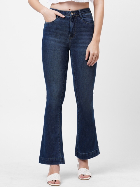

Kraus Jeans Women Blue Flared High-Rise Light Fade Stretchable Jeans