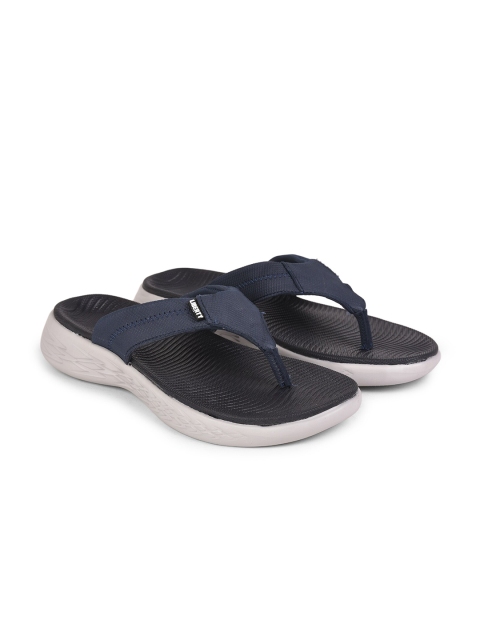 

Liberty Men Navy Blue & White Solid Rubber Slip-On