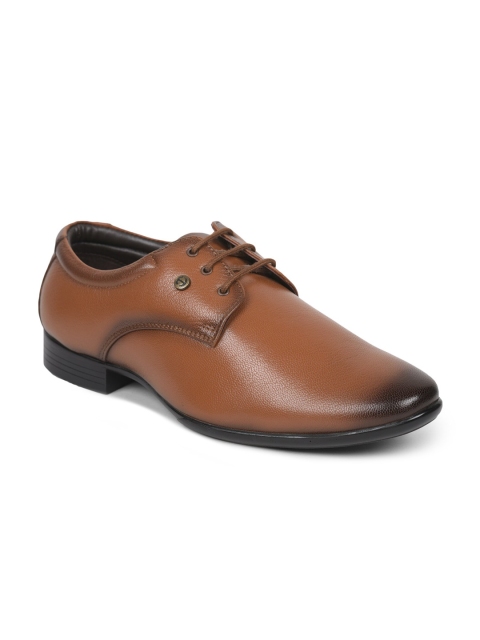 

Liberty Men Tan Brown Solid Leather Formal Derbys