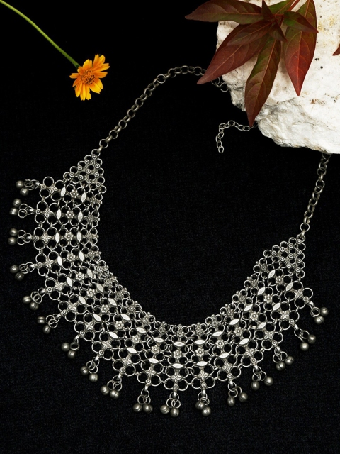 

NEUDIS Silver-Toned Silver-Plated Oxidised Necklace