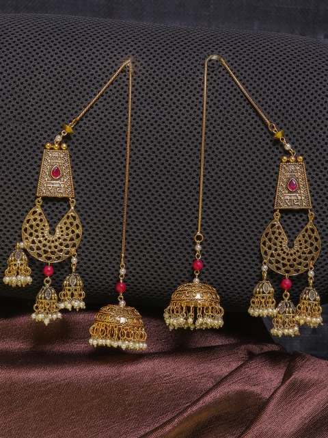 

DIVA WALK Gold-Plated & Pink Classic Metal Drop Earrings