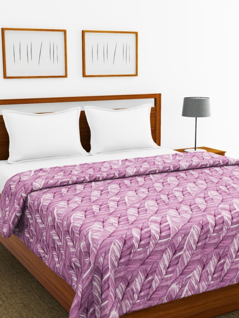 

BIANCA Purple & White AC Room 300 GSM Double Bed Comforter