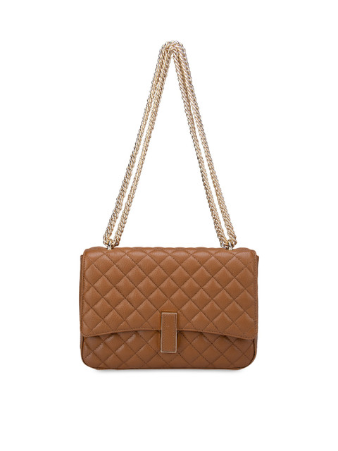 

Da Milano Brown Leather Structured Sling Bag