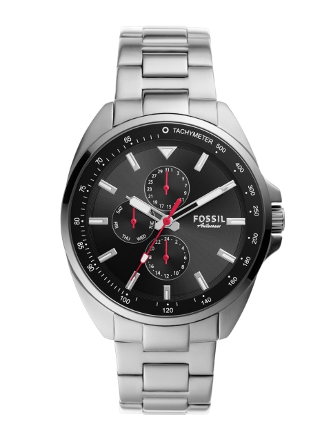 

Fossil Men Silver Toned Stainless Steel Bracelet Style Straps Analogue Watch BQ2550