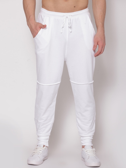 

I Am Animal Men White Solid Relaxed-Fit Pure Organic Cotton Joggers