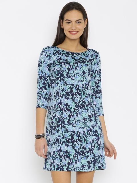 

Van Heusen Woman Women Blue Printed A-Line Dress