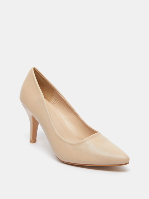 

shoexpress Beige PU Stiletto Pumps