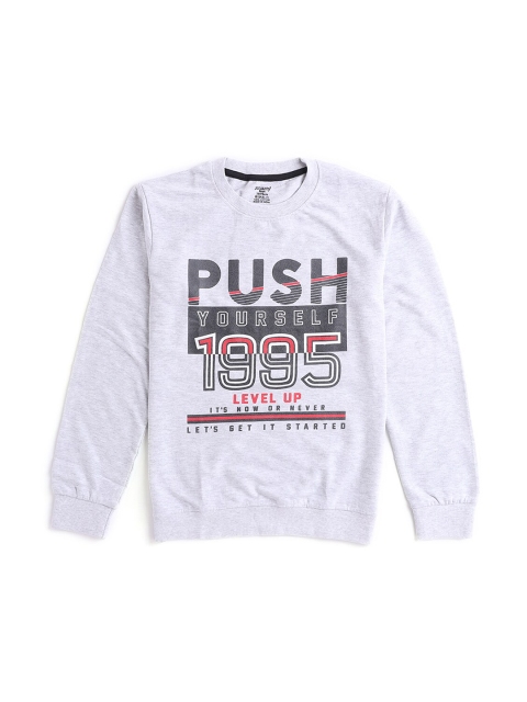 

Hopscotch Boys Grey Printed Sweatshirt