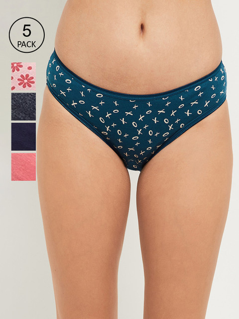 

max Women Multicoloured Cotton Printed Pack Of 5 Briefs, Multi