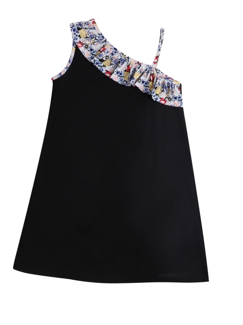

Hopscotch Girls Black A-Line Cotton Dress