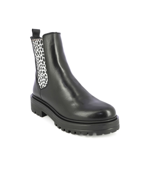 

Alberto Torresi Women Black Leather Flat Boots