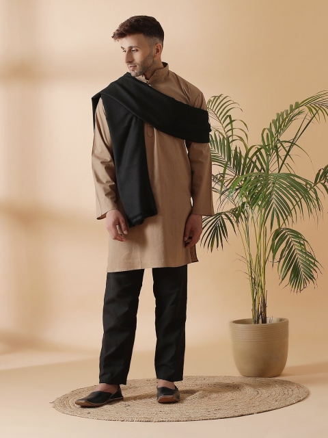 

SHINGORA Men Black Solid Woven Design Pure Woolen Shawl