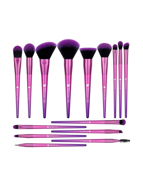 

Ducare Set Of 15 Pink & Purple Synthetic Makeup Brushes