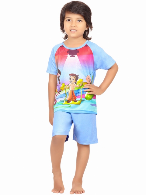 

Chhota Bheem Girls Blue Chota Bheem Printed T Shirt & Shorts Set