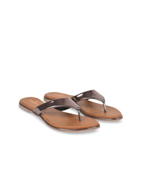 

Liberty Women Gunmetal-Toned T-Strap Flats, Metallic
