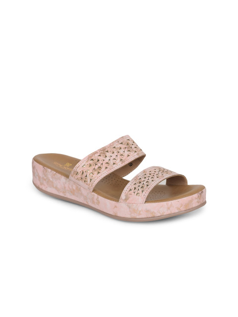 

Liberty Pink Embellished PU Comfort Heels