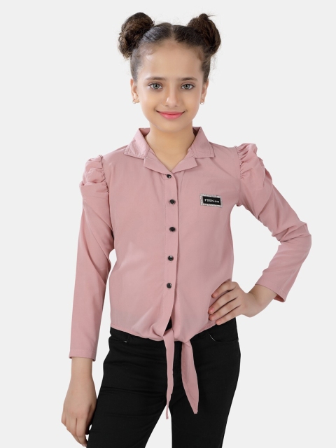 

POPLINS Peach-Coloured Shirt Style Top