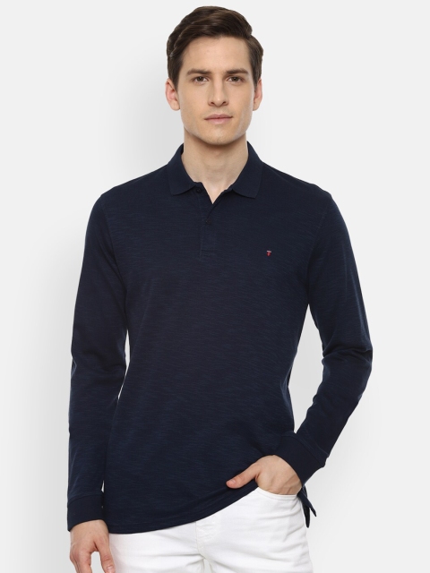 

Louis Philippe Sport Men Navy Blue Polo Collar Slim Fit T-shirt