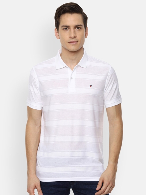 

Louis Philippe Sport Men Grey Striped Slim Fit T-shirt
