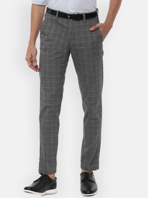 

Louis Philippe Sport Men Grey Checked Trousers