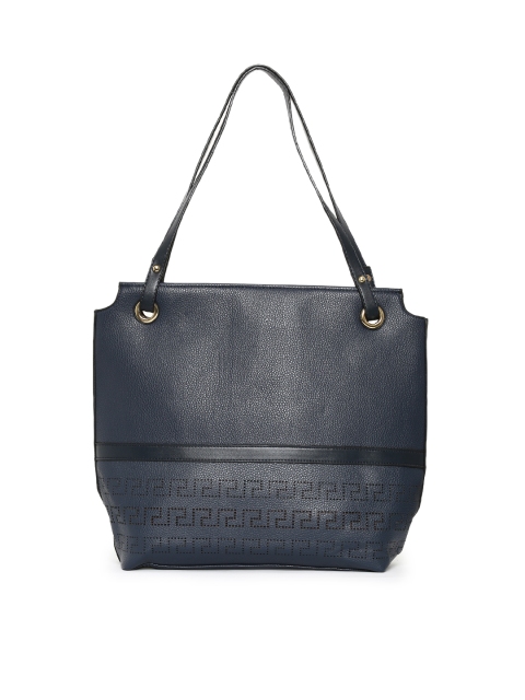 

DressBerry Navy Cut-Work Shoulder Bag, Navy blue