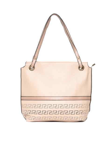 

DressBerry Dusty Pink Cut-Work Shoulder Bag