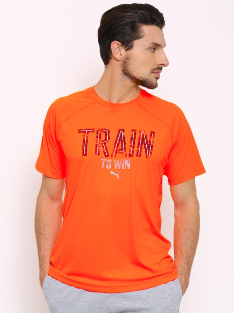 

Puma Men Orange Unleash Instinct Printed Round Neck T-shirt