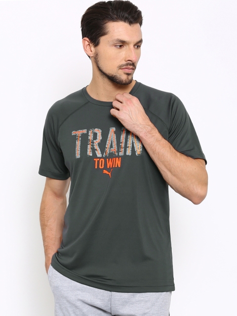 

Puma Men Charcoal Grey Unleash Instinct Printed Round Neck T-shirt