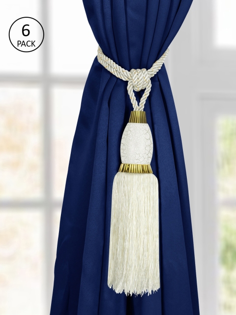 

Story@home Set of 6 White Curtain Tiebacks